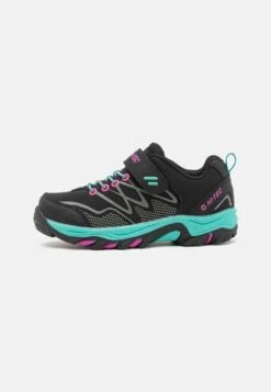 Hi-Tec Blackout Low Unisex - Zapatillas De Senderismo - Black/Fuchsia/Turquoise