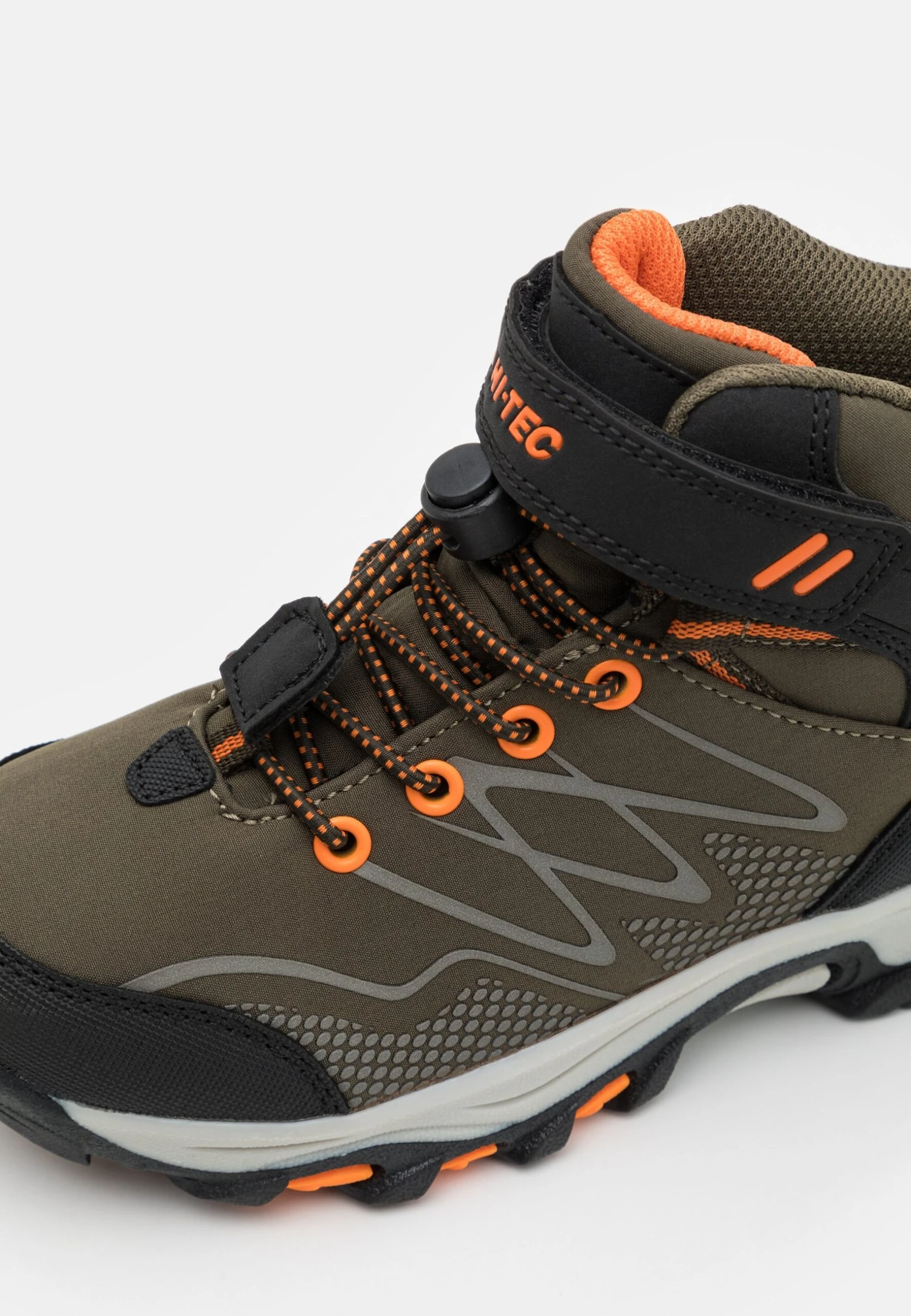 Hi-Tec Blackout Mid Wp Jr Unisex - Zapatillas De Senderismo - Khaki/Black/Orange 6 Hi-Tec Blackout Mid Wp Jr Unisex - Zapatillas De Senderismo - Khaki/Black/Orange - Imagen 6