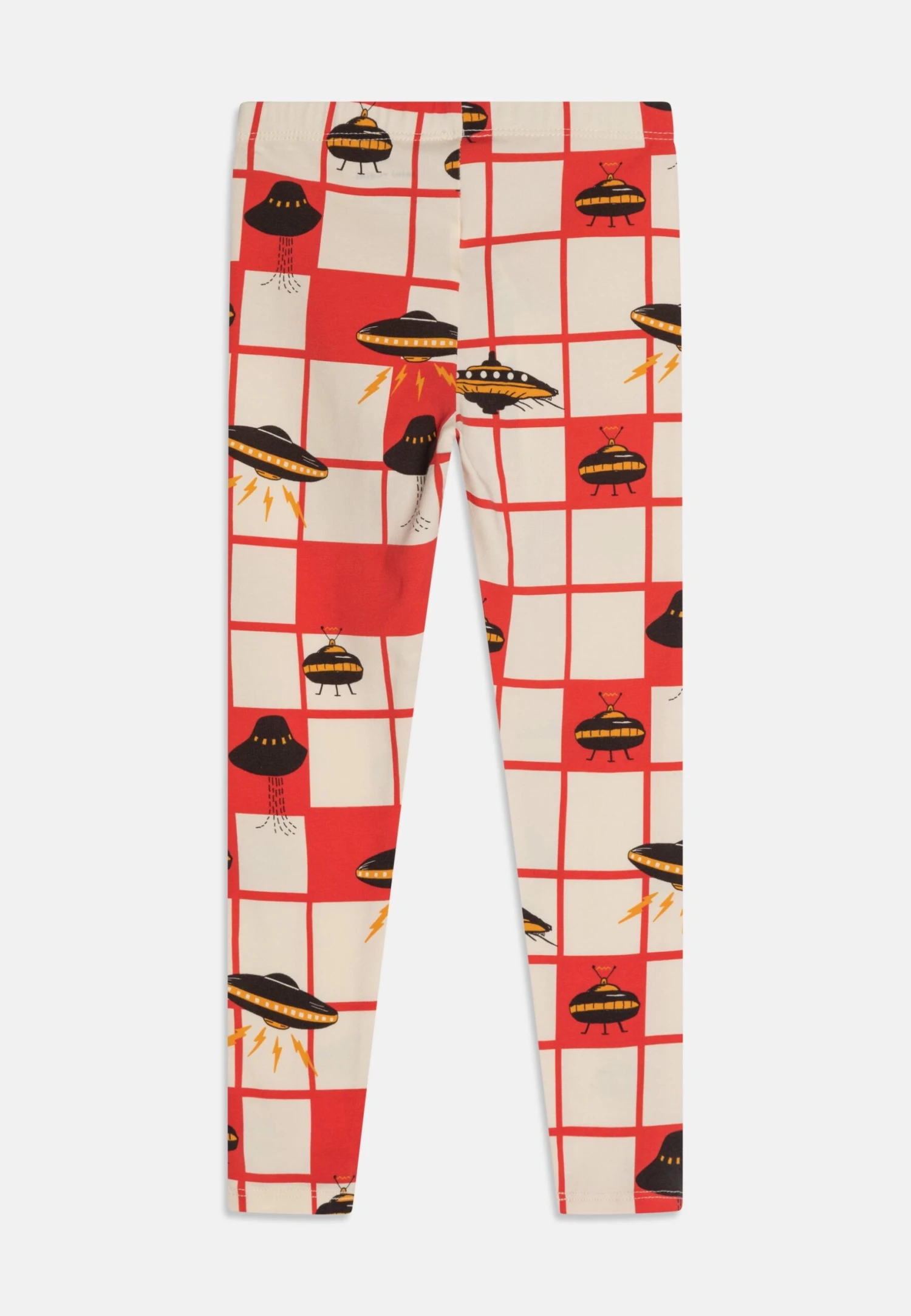 Mini Rodini Ufo Unisex - Leggings - Red 2 Mini Rodini Ufo Unisex - Leggings - Red - Imagen 2