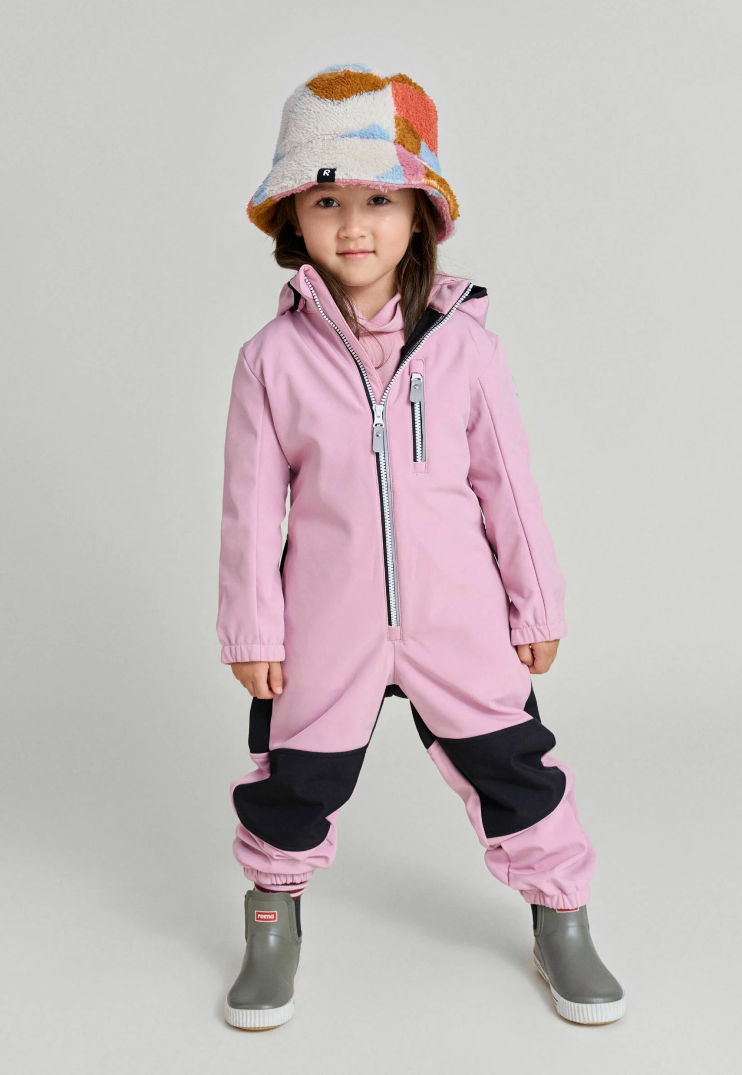 Reima Overall Nurmes - Mono Impermeable - Grey Pink 1 Reima Overall Nurmes - Mono Impermeable - Grey Pink