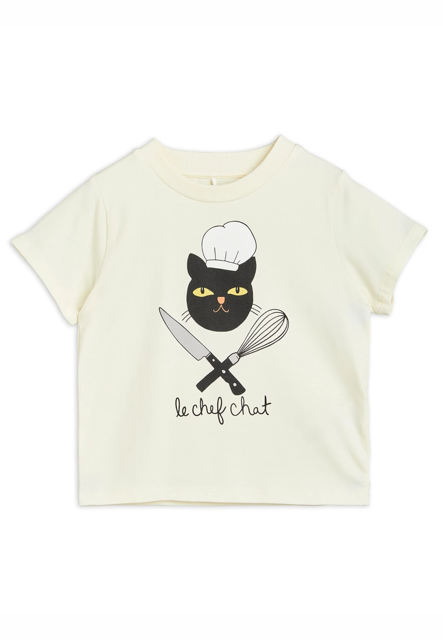 Mini Rodini Chef Cat Tee Unisex - Camiseta Estampada - Offwhite 1 Mini Rodini Chef Cat Tee Unisex - Camiseta Estampada - Offwhite