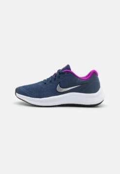 Nike Performance Star Runner 3 Gs Unisex - Zapatillas De Running Neutras - Midnight Navy/Metallic Silver/Vivid Purple