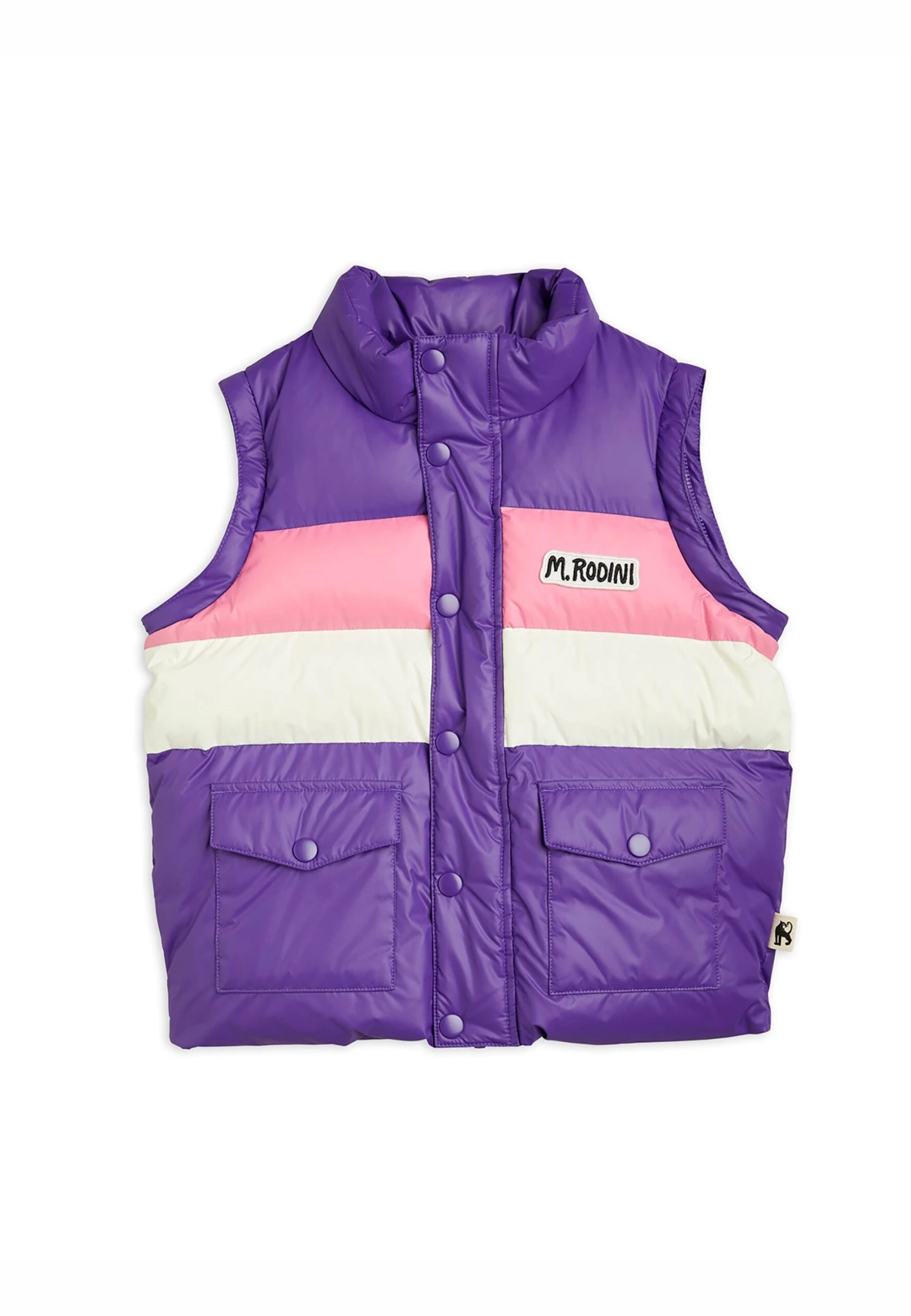 Mini Rodini Zip Sleeve Puffer Jacket Unisex - Chaqueta De Invierno - Purple 3 Mini Rodini Zip Sleeve Puffer Jacket Unisex - Chaqueta De Invierno - Purple - Imagen 3