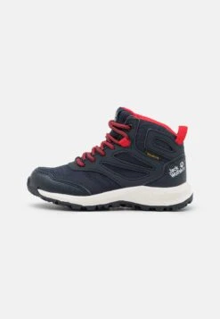 Jack Wolfskin Woodland Texapore Mid Unisex - Zapatillas De Senderismo - Night Blue/Red