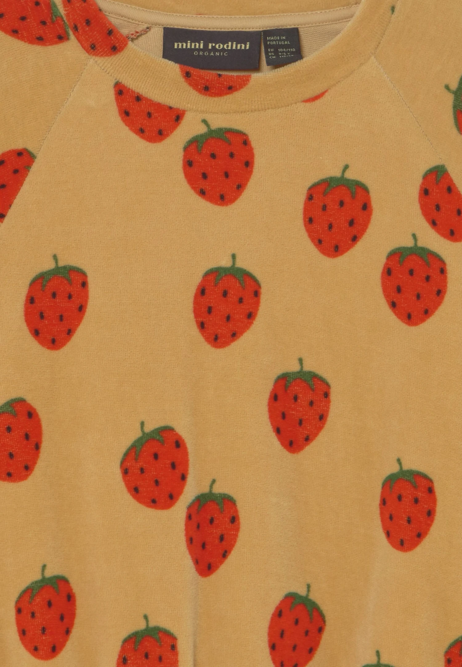 Mini Rodini Strawberries Unisex - Sudadera - Beige 3 Mini Rodini Strawberries Unisex - Sudadera - Beige - Imagen 3