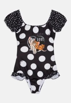 Monnalisa Warner Bros Tom And Jerry Costume Intero Pois - Bañador - Black/White