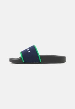 Marni Unisex - Sandalias Planas - Navy/Green
