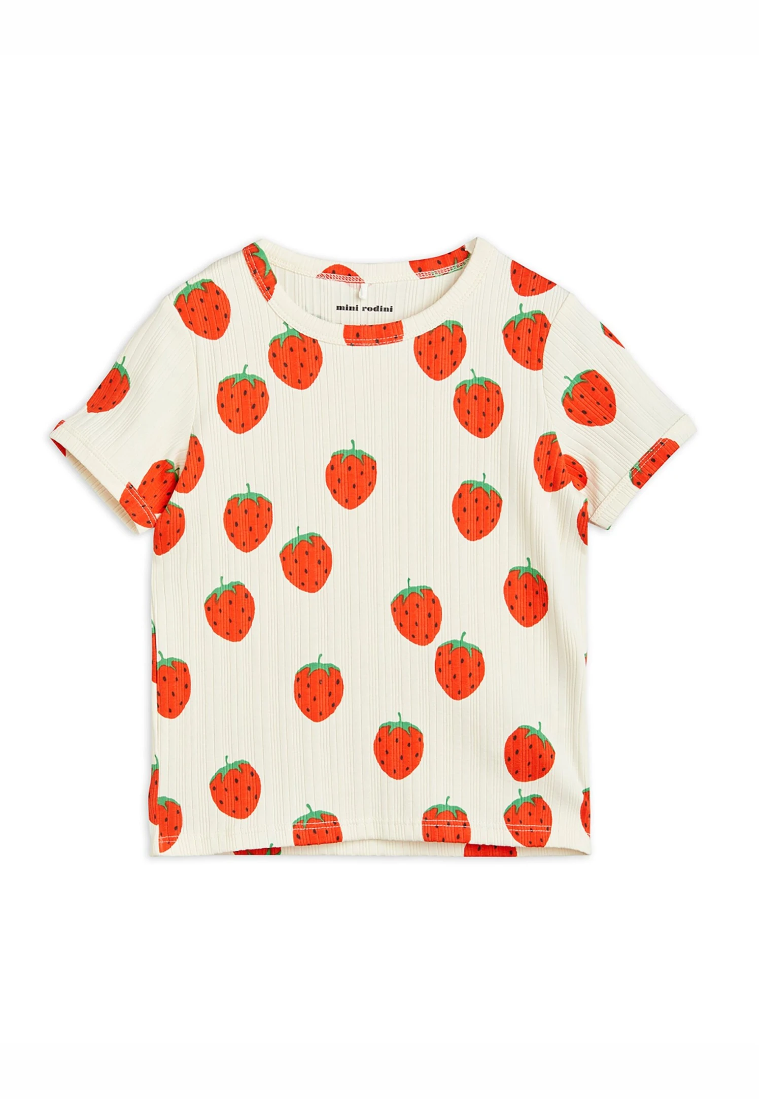 Mini Rodini Strawberries Tee Unisex - Camiseta Estampada - Offwhite 1 Mini Rodini Strawberries Tee Unisex - Camiseta Estampada - Offwhite