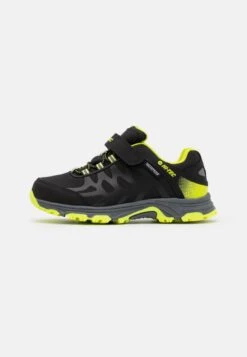 Hi-Tec Yomp Wp Jr Unisex - Zapatillas De Senderismo - Black/Lime Green