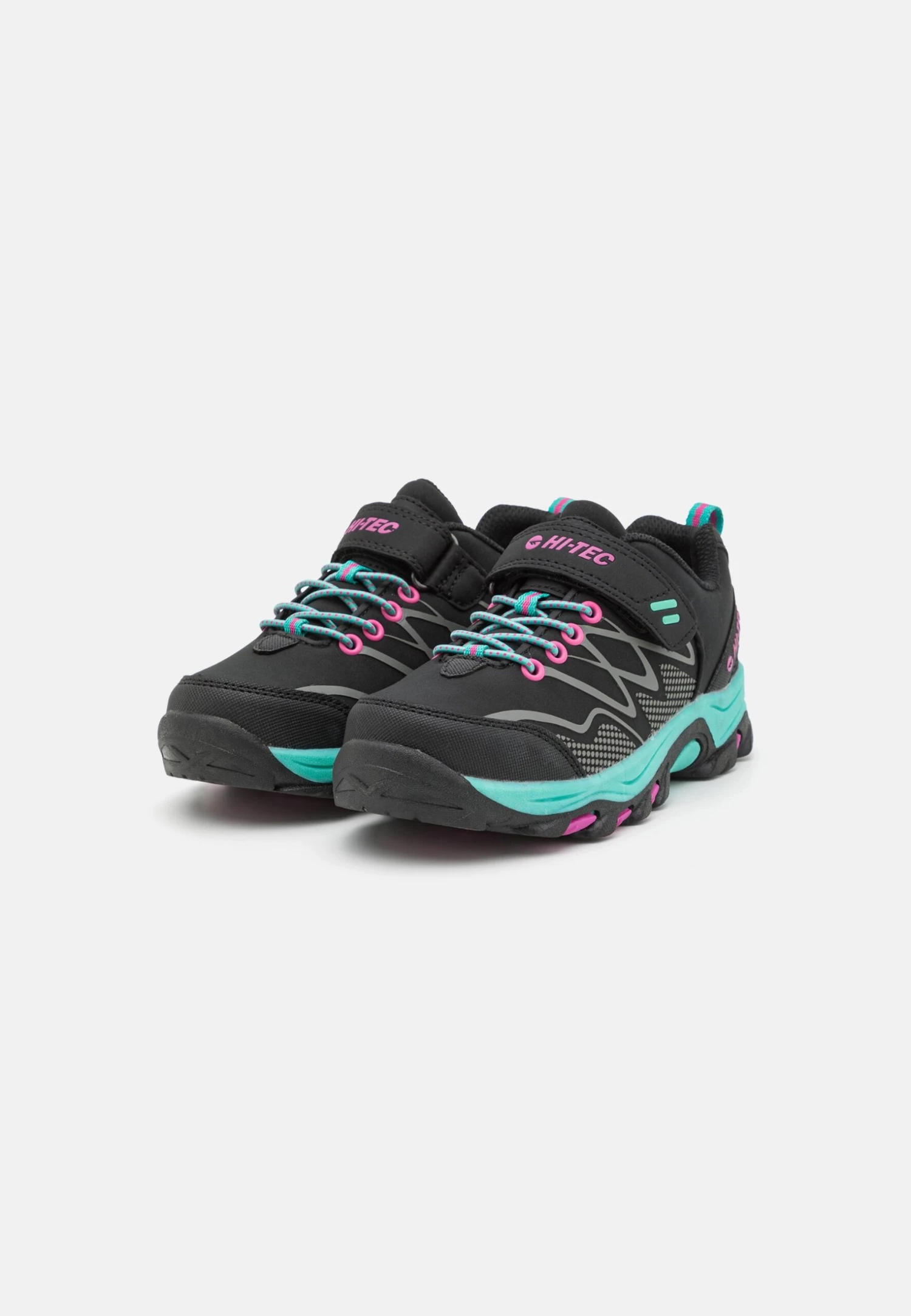 Hi-Tec Blackout Low Unisex - Zapatillas De Senderismo - Black/Fuchsia/Turquoise 2 Hi-Tec Blackout Low Unisex - Zapatillas De Senderismo - Black/Fuchsia/Turquoise - Imagen 2