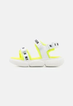 MSGM Unisex - Sandalias - White/Yellow/Black