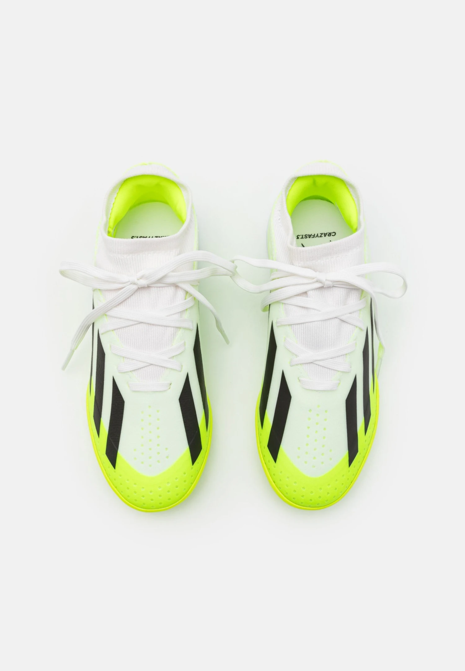ADIDAS PERFORMANCE X Crazyfast.3 In Unisex - Botas De Fútbol Sin Tacos - Footwear White/Core Black/Lucid Lemon 4 ADIDAS PERFORMANCE X Crazyfast.3 In Unisex - Botas De Fútbol Sin Tacos - Footwear White/Core Black/Lucid Lemon - Imagen 4
