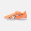 Puma Ultra Play It Jr - Botas De Fútbol Sin Tacos - Ultra Orange/White/Blue Glimmer