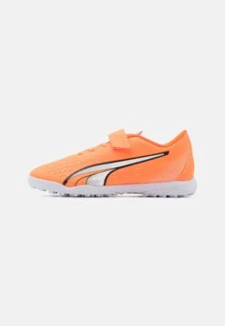 Puma Ultra Play It Jr - Botas De Fútbol Sin Tacos - Ultra Orange/White/Blue Glimmer