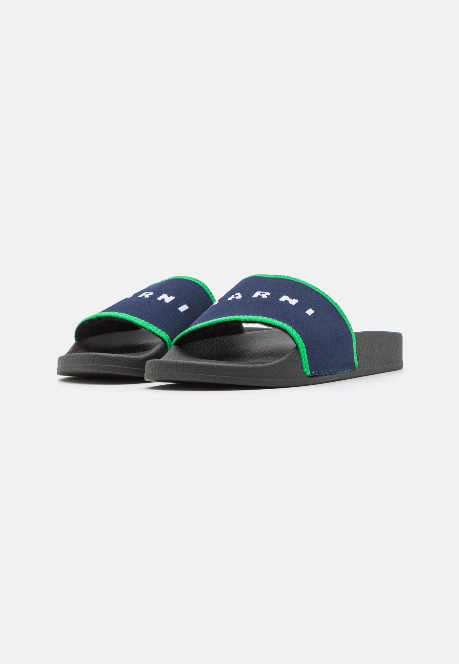 Marni Unisex - Sandalias Planas - Navy/Green 2 Marni Unisex - Sandalias Planas - Navy/Green - Imagen 2