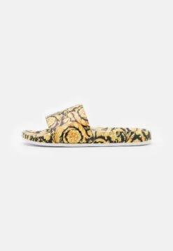 Versace Sandalias Planas - Black/Gold