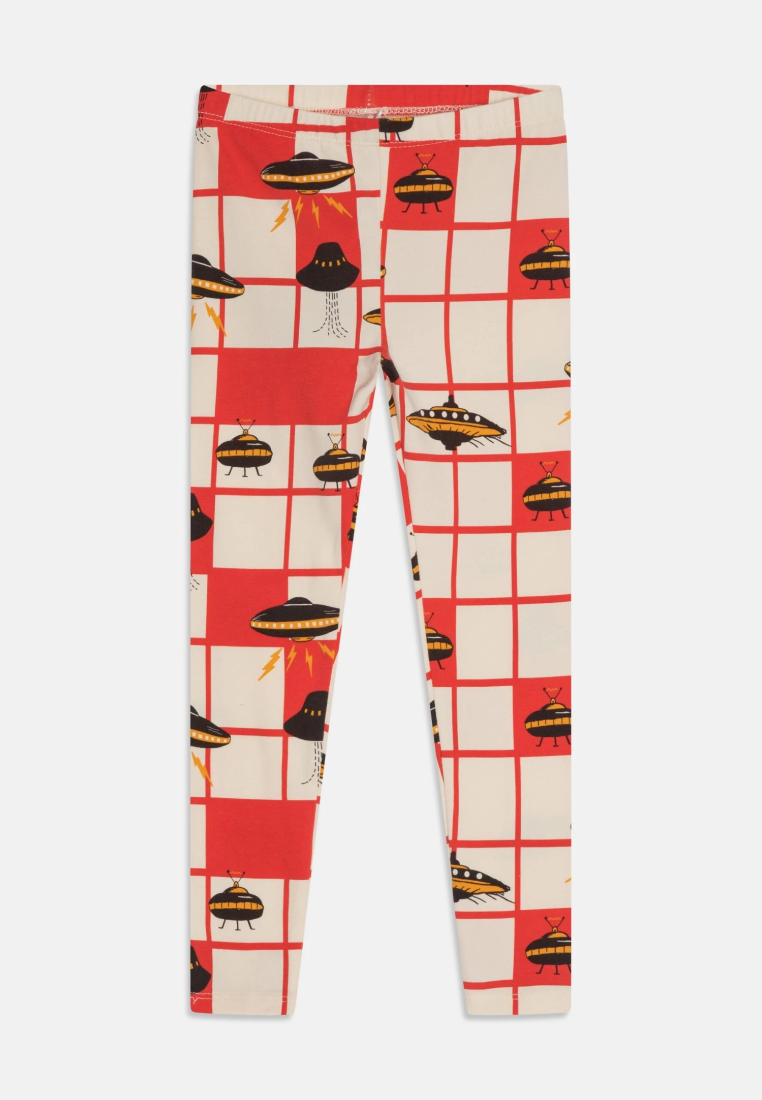 Mini Rodini Ufo Unisex - Leggings - Red 1 Mini Rodini Ufo Unisex - Leggings - Red
