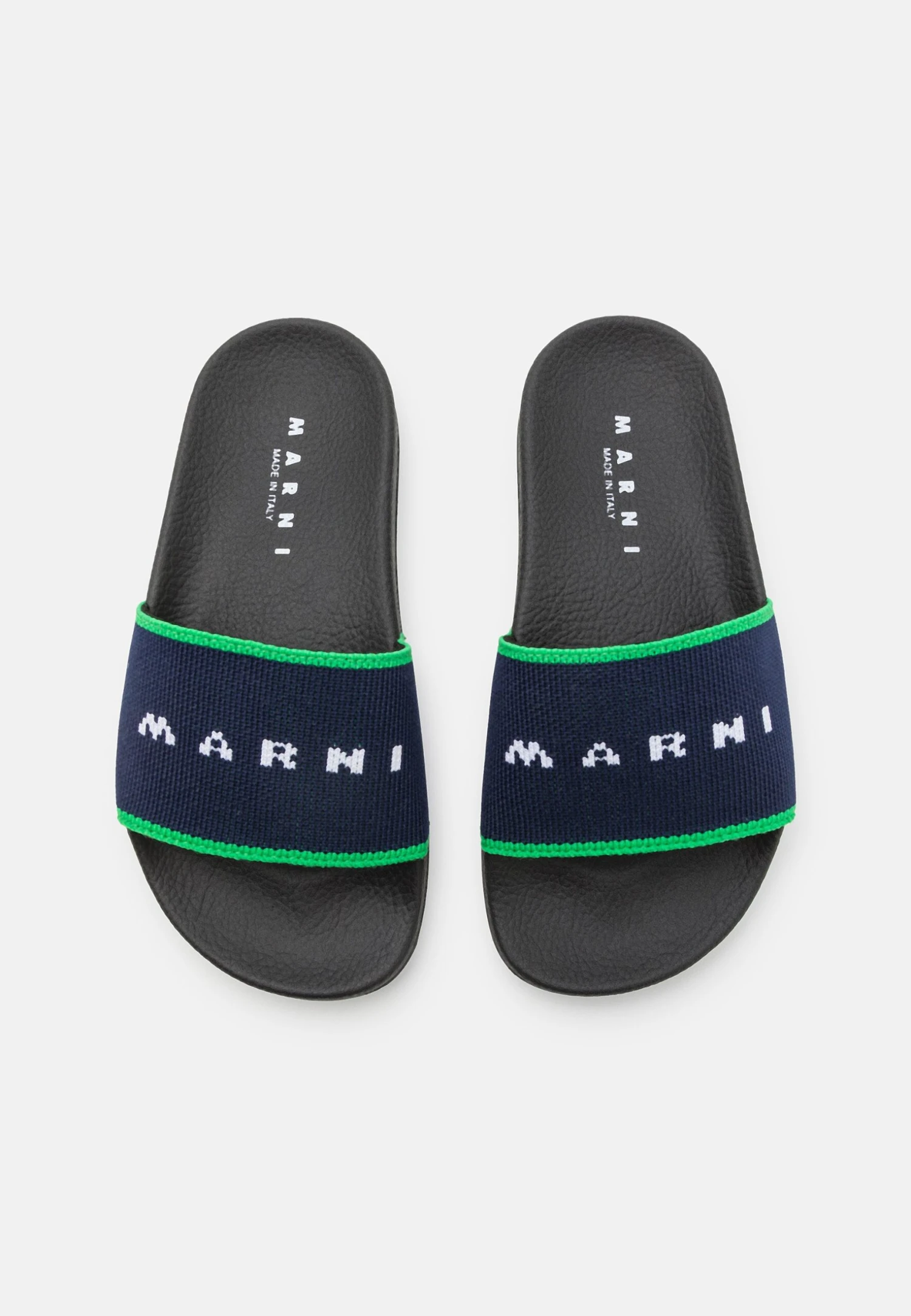 Marni Unisex - Sandalias Planas - Navy/Green 4 Marni Unisex - Sandalias Planas - Navy/Green - Imagen 4