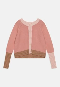 Il Gufo Cardigan Color Block - Chaqueta De Punto - Powder Rose/Wood Brown