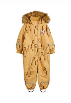 Mini Rodini Kebnekaise Penguin Overall Unisex - Mono Para La Nieve - Beige
