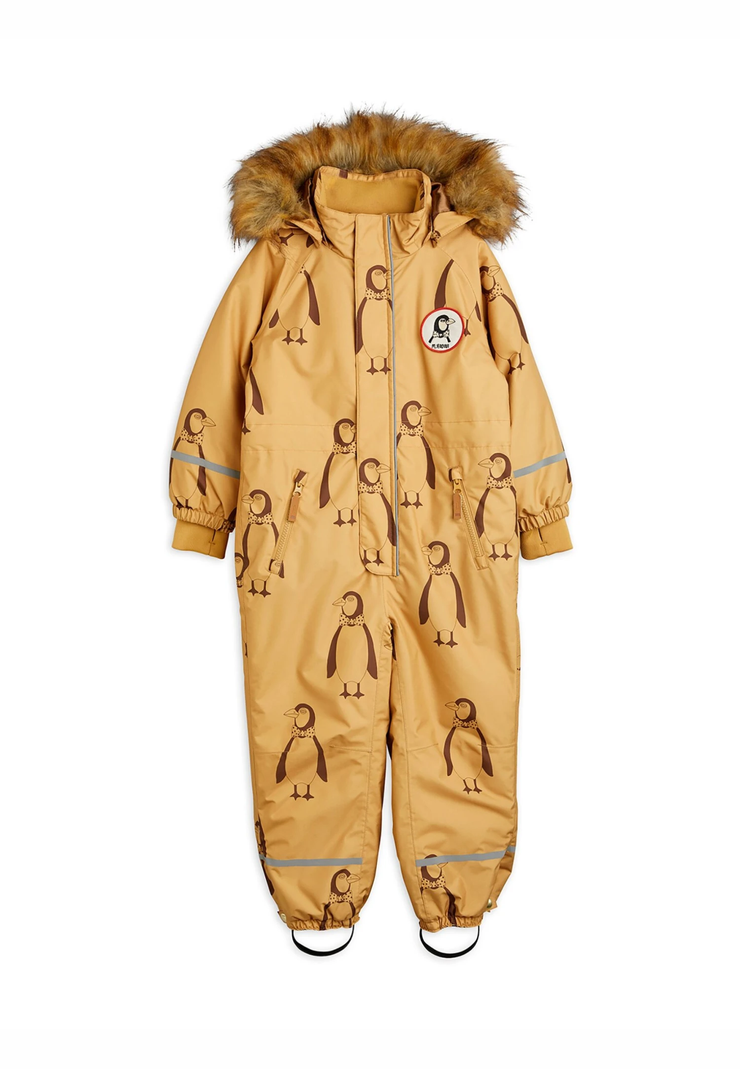 Mini Rodini Kebnekaise Penguin Overall Unisex - Mono Para La Nieve - Beige 1 Mini Rodini Kebnekaise Penguin Overall Unisex - Mono Para La Nieve - Beige