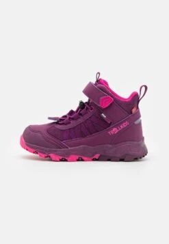 TROLLKIDS Kids Tronfjell Hiker Mid Unisex - Zapatillas De Senderismo - Plum/Fireberry